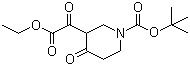 2-氧代-2-(1-Boc-4-氧代-3-哌啶)乙酸乙酯結(jié)構(gòu)式_518990-24-4結(jié)構(gòu)式