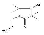 1-羥基-2,2,5,5-四甲基-3-咪唑啉-4-甲醛肼酮-3-氧化物結(jié)構(gòu)式_51973-32-1結(jié)構(gòu)式