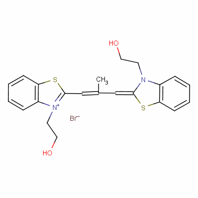 3-(2-羥基乙基)-2-[3-[3-(2-羥基乙基)-3H-苯并噻唑-2-亞基]-2-甲基丙-1-烯基]苯并噻唑鎓溴化物結(jié)構式_52686-09-6結(jié)構式