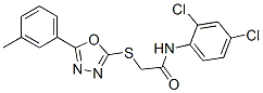 N-(2,4-二氯苯基)-2-[[5-(3-甲基苯基)-1,3,4-噁二唑-2-基]磺酰基]乙酰胺結(jié)構(gòu)式_5349-83-7結(jié)構(gòu)式