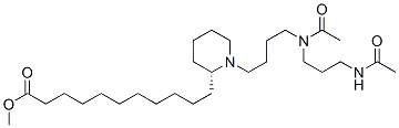 (2R)-1-[4-[乙?；?[3-(乙酰基氨基)丙基]氨基]丁基]-2-哌啶十一酸甲酯結(jié)構(gòu)式_53602-40-7結(jié)構(gòu)式