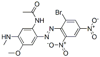 N-[2-[(2-溴-4,6-二硝基苯基)氮雜]-4-甲氧基-5-(甲基氨基)苯基]乙酰胺結(jié)構(gòu)式_53950-28-0結(jié)構(gòu)式