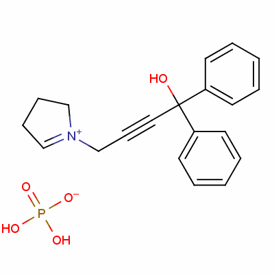 1-(4-羥基-4,4-二苯基-2-丁炔)磷酸二氫吡咯烷結(jié)構(gòu)式_54118-66-0結(jié)構(gòu)式