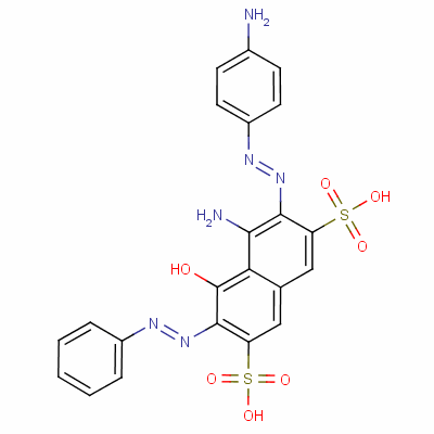 4-氨基-3-[(4-氨基苯基)氮雜]-5-羥基-6-(苯基氮雜)萘-2,7-二磺酸結(jié)構(gòu)式_54291-12-2結(jié)構(gòu)式