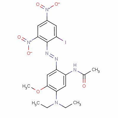 N-[5-(二乙基氨基)-2-[(2-碘-4,6-二硝基苯基)氮雜]-4-甲氧基苯基]乙酰胺結(jié)構(gòu)式_54292-17-0結(jié)構(gòu)式