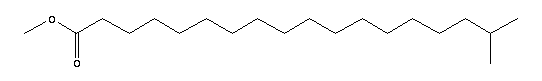 17-甲基十八烷酸甲酯結(jié)構(gòu)式_55124-97-5結(jié)構(gòu)式