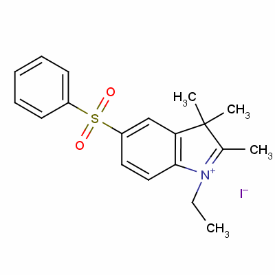 1-乙基-2,3,3-三甲基-5-(苯基磺?；?-3H-吲哚鎓碘化物結(jié)構(gòu)式_55203-51-5結(jié)構(gòu)式