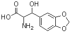 2-氨基-3-(1,3-苯并二氧雜環(huán)戊烯l-5-基)-3-羥基丙酸結(jié)構(gòu)式_56672-56-1結(jié)構(gòu)式