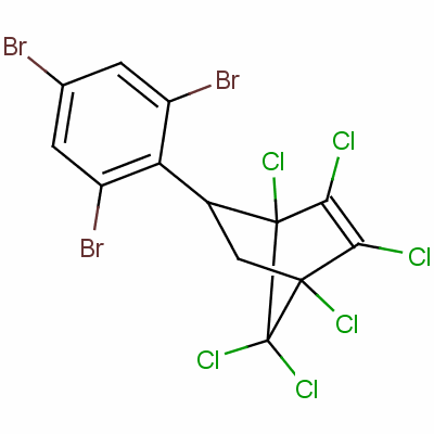 1,2,3,4,7,7-六氯-5-(三溴苯基)雙環(huán)[2.2.1]-2-庚烯結(jié)構(gòu)式_56890-89-2結(jié)構(gòu)式