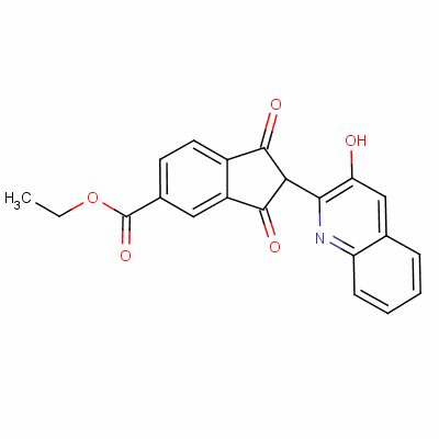 2,3-二氫-2-(3-羥基-2-喹啉基)-1,3-二氧代-1H-茚-5-羧酸乙酯結(jié)構(gòu)式_57258-90-9結(jié)構(gòu)式