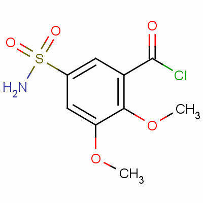 5-(氨基磺酰基)-2,3-二甲氧基苯甲酰氯結(jié)構(gòu)式_57734-47-1結(jié)構(gòu)式