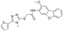 (9ci)-n-(2-甲氧基-3-二苯并呋喃)-2-[[4-甲基-5-(2-噻吩)-4H-1,2,4-噻唑-3-基]硫代]-乙酰胺結(jié)構(gòu)式_577696-40-3結(jié)構(gòu)式