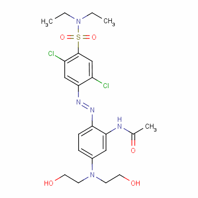 N-[5-[雙(2-羥基乙基)氨基]-2-[[2,5-二氯-4-[(二乙基氨基)磺酰基]苯基]氮雜]苯基]乙酰胺結(jié)構(gòu)式_58547-80-1結(jié)構(gòu)式