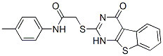 (9ci)-2-[(1,4-二氫-4-氧代[1]苯并噻吩并[2,3-d]嘧啶-2-基)硫代]-n-(4-甲基苯基)-乙酰胺結(jié)構(gòu)式_588676-70-4結(jié)構(gòu)式