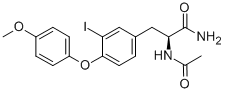 N-乙?；?3-碘-4-(4-甲氧基苯氧基)-L-苯基丙氨酸酰胺結(jié)構(gòu)式_59302-20-4結(jié)構(gòu)式
