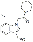 (9CI)-1-[(7-乙基-3-甲酰基-1H-吲哚-1-基)乙?；鵠-哌啶結(jié)構(gòu)式_593237-22-0結(jié)構(gòu)式