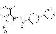 (9CI)-1-[(7-乙基-3-甲酰基-1H-吲哚-1-基)乙?；鵠-4-苯基哌嗪結(jié)構(gòu)式_593237-25-3結(jié)構(gòu)式