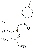 (9CI)-1-[(7-乙基-3-甲?；?1H-吲哚-1-基)乙?；鵠-4-甲基-哌嗪結(jié)構(gòu)式_593237-26-4結(jié)構(gòu)式