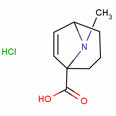 (1R)-8-甲基-8-氮雜雙環(huán)[3.2.1]-3-辛烯-2-羧酸鹽酸鹽結構式_5937-74-6結構式