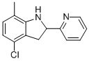 (9CI)-4-氯-2,3-二氫-7-甲基-2-(2-吡啶)-1H-吲哚結構式_594820-93-6結構式
