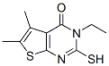 3-乙基-2-疏基-5,6-二甲基噻吩并[2,3-d]嘧啶-4(3h)-酮結(jié)構(gòu)式_59898-60-1結(jié)構(gòu)式