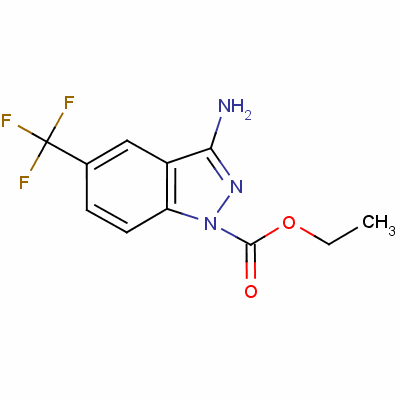 3-氨基-5-(三氟甲基)-1H-吲唑-1-羧酸乙酯結構式_60330-12-3結構式