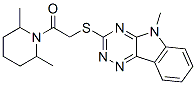 (9ci)-2,6-二甲基-1-[[(5-甲基-5H-1,2,4-噻嗪并[5,6-b]吲哚-3-基)硫代]乙?；鵠-哌啶結(jié)構(gòu)式_603946-12-9結(jié)構(gòu)式