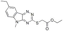 (9ci)-[(8-乙基-5-甲基-5H-1,2,4-噻嗪并[5,6-b]吲哚-3-基)硫代]-乙酸乙酯結構式_603946-62-9結構式