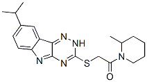 (9CI)-2-甲基-1-[[[8-(1-甲基乙基)-2H-1,2,4-噻嗪o[5,6-b]吲哚-3-基]硫代]乙?；鵠-哌啶結構式_603947-30-4結構式