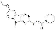 (9ci)-1-[[(8-乙氧基-5-甲基-5H-1,2,4-噻嗪并[5,6-b]吲哚-3-基)硫代]乙?；鵠-哌啶結構式_603947-74-6結構式