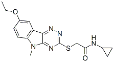 (9ci)-n-環(huán)丙基-2-[(8-乙氧基-5-甲基-5H-1,2,4-噻嗪并[5,6-b]吲哚-3-基)硫代]-乙酰胺結構式_603947-82-6結構式