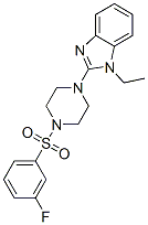 (9ci)-1-(1-乙基-1H-苯并咪唑-2-基)-4-[(3-氟苯基)磺?；鵠-哌嗪結(jié)構(gòu)式_604741-91-5結(jié)構(gòu)式