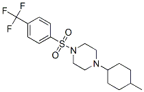 (9ci)-1-(4-甲基環(huán)己基)-4-[[4-(三氟甲基)苯基]磺?；鵠-哌嗪結(jié)構(gòu)式_604762-08-5結(jié)構(gòu)式