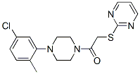 (9ci)-1-(5-氯-2-甲基苯基)-4-[(2-嘧啶硫代)乙?；鵠-哌嗪結(jié)構(gòu)式_604763-05-5結(jié)構(gòu)式
