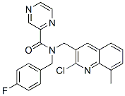 (9CI)-N-[(2-氯-8-甲基-3-喹啉)甲基]-N-[(4-氟苯基)甲基]-吡嗪羧酰胺結構式_604780-27-0結構式