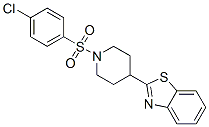 (9CI)-4-(2-苯并噻唑)-1-[(4-氯苯基)磺?；鵠-哌啶結(jié)構(gòu)式_605628-18-0結(jié)構(gòu)式