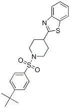 (9CI)-4-(2-苯并噻唑)-1-[[4-(1,1-二甲基乙基)苯基]磺?；鵠-哌啶結(jié)構(gòu)式_605628-92-0結(jié)構(gòu)式