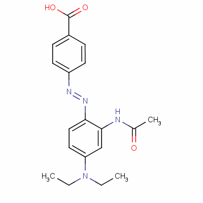 4-[[2-乙酰氨基-4-(二乙基氨基)苯基]氮雜]苯甲酸結(jié)構(gòu)式_60568-54-9結(jié)構(gòu)式