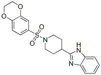 (9CI)-4-(1H-苯并咪唑-2-基)-1-[(2,3-二氫-1,4-苯并二噁英-6-基)磺?；鵠-哌啶結(jié)構(gòu)式_606081-93-0結(jié)構(gòu)式