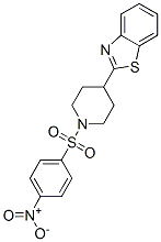 (9CI)-4-(2-苯并噻唑)-1-[(4-硝基苯基)磺?；鵠-哌啶結構式_606082-00-2結構式