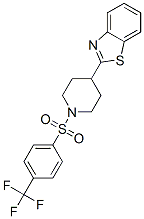 (9CI)-4-(2-苯并噻唑)-1-[[4-(三氟甲基)苯基]磺?；鵠-哌啶結(jié)構(gòu)式_606082-15-9結(jié)構(gòu)式