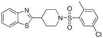 (9CI)-4-(2-苯并噻唑)-1-[(5-氯-2-甲基苯基)磺?；鵠-哌啶結(jié)構(gòu)式_606082-22-8結(jié)構(gòu)式