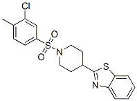 (9CI)-4-(2-苯并噻唑)-1-[(3-氯-4-甲基苯基)磺?；鵠-哌啶結構式_606082-25-1結構式