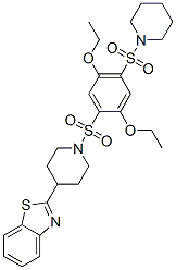 (9CI)-4-(2-苯并噻唑)-1-[[2,5-二乙氧基-4-(1-哌啶基磺?；?苯基]磺?；鵠-哌啶結(jié)構(gòu)式_606083-05-0結(jié)構(gòu)式