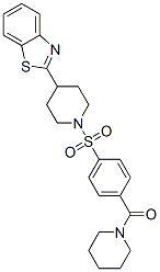 (9CI)-1-[4-[[4-(2-苯并噻唑)-1-哌啶基]磺?；鵠苯甲酰基]-哌啶結(jié)構(gòu)式_606083-18-5結(jié)構(gòu)式