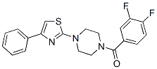 (9ci)-1-(3,4-二氟苯甲?；?-4-(4-苯基-2-噻唑)-哌嗪結(jié)構(gòu)式_606087-70-1結(jié)構(gòu)式