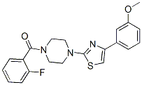 (9ci)-1-(2-氟苯甲?；?-4-[4-(3-甲氧基苯基)-2-噻唑]-哌嗪結(jié)構(gòu)式_606087-87-0結(jié)構(gòu)式