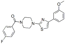(9ci)-1-(4-氟苯甲?；?-4-[4-(3-甲氧基苯基)-2-噻唑]-哌嗪結(jié)構(gòu)式_606087-88-1結(jié)構(gòu)式