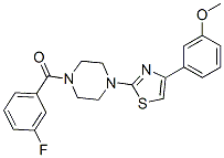 (9ci)-1-(3-氟苯甲?；?-4-[4-(3-甲氧基苯基)-2-噻唑]-哌嗪結(jié)構(gòu)式_606088-62-4結(jié)構(gòu)式
