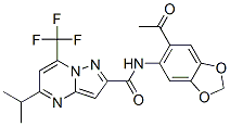 (9CI)-N-(6-乙酰基-1,3-苯并二氧雜環(huán)戊烯l-5-基)-5-(1-甲基乙基)-7-(三氟甲基)-吡唑并[1,5-a]嘧啶-2-羧酰胺結構式_606096-69-9結構式
